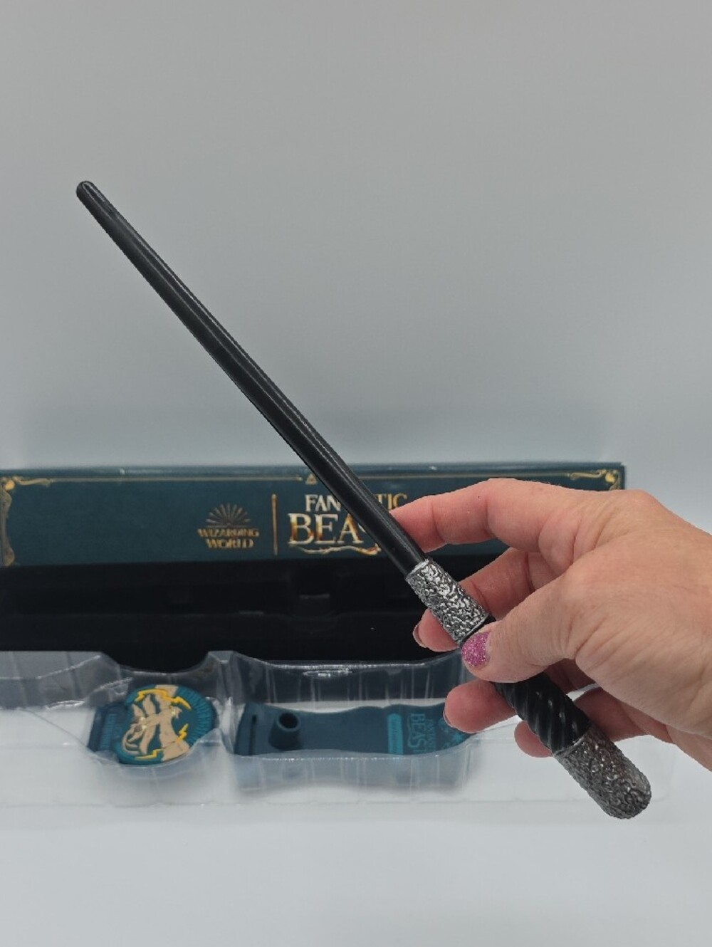 Fantastic Beasts Leta Lestrange Wand with Silver Accents And Stand